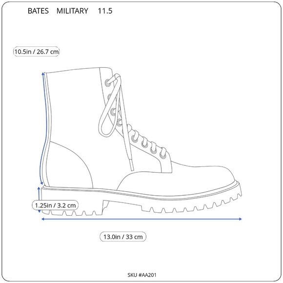 Bates Paratrooper Side Zip With Snap Boot E02184 Men's 11.5 Soft-Toe New in Box - Picture 6 of 13